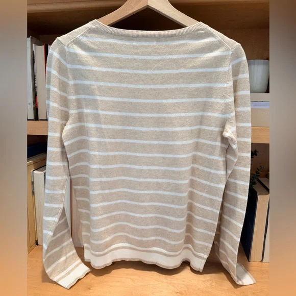 J.Crew Womens S Peyton Striped Crewneck Sweater 100% Cotton Natural Fibers NWT - Picture 3 of 6